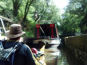 Sea kayaks in the canal image