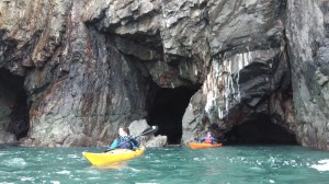 Sea Kayaking through Pembrokeshire Arches
