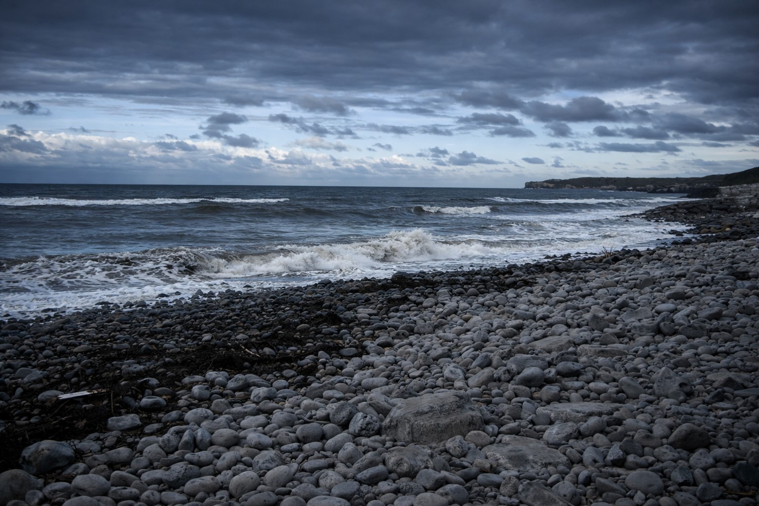 Wind against tide creating rough sea conditions in Pembrokeshire