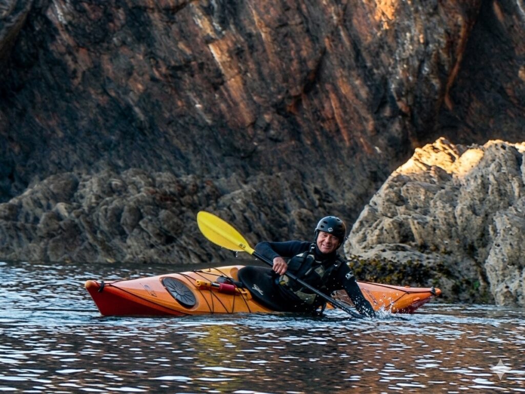 Sea kayak coaching session in Pembrokeshire